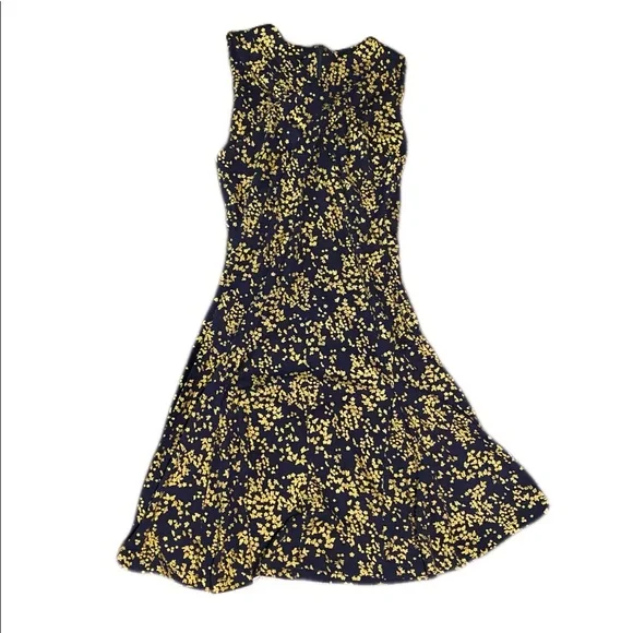 michael kors blue and gold dress Michael kors blue and gold striped dress size xxs